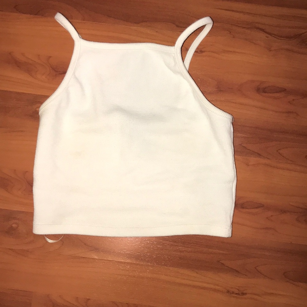 All White Crop Top